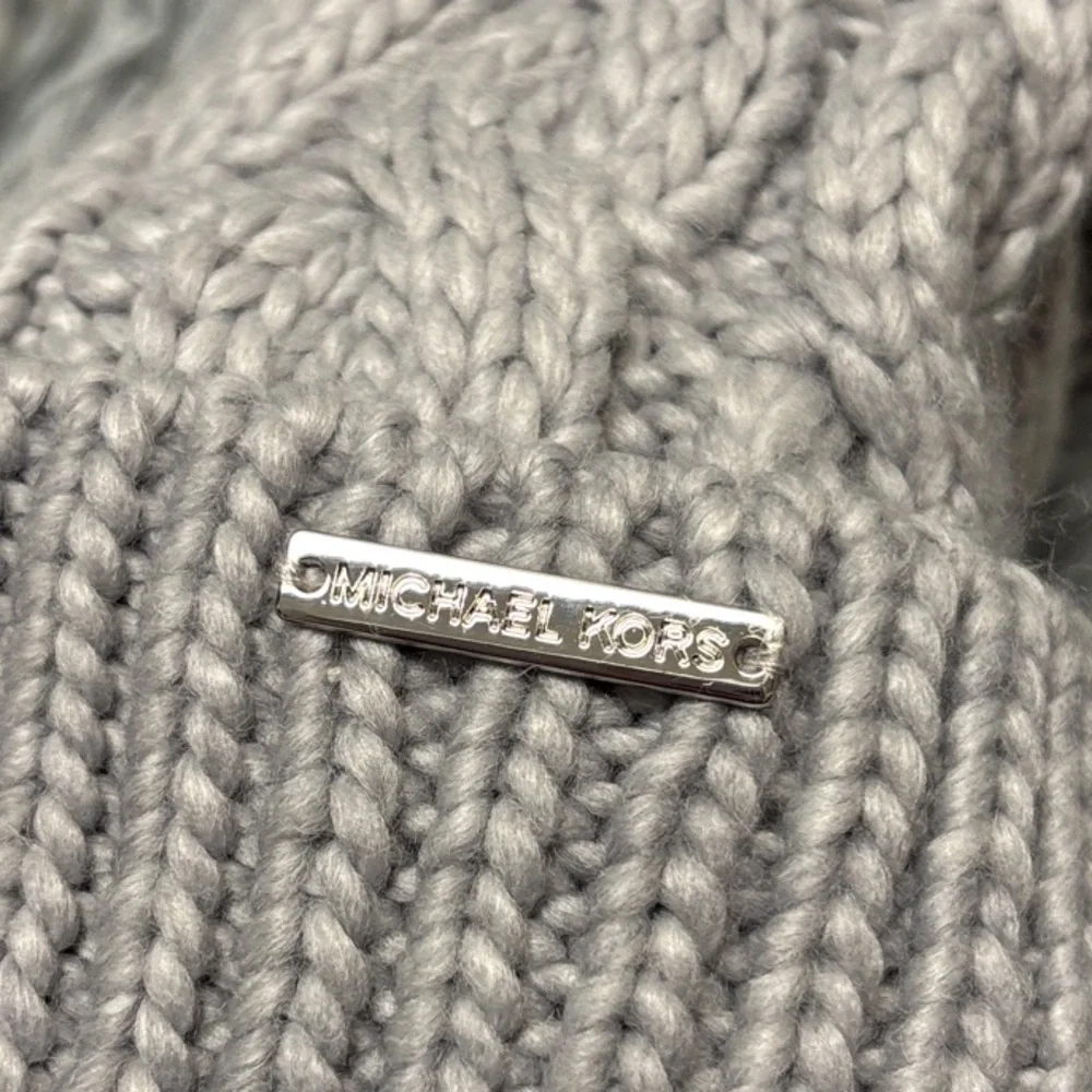 Michael Kors Gray Cable Knit Beanie